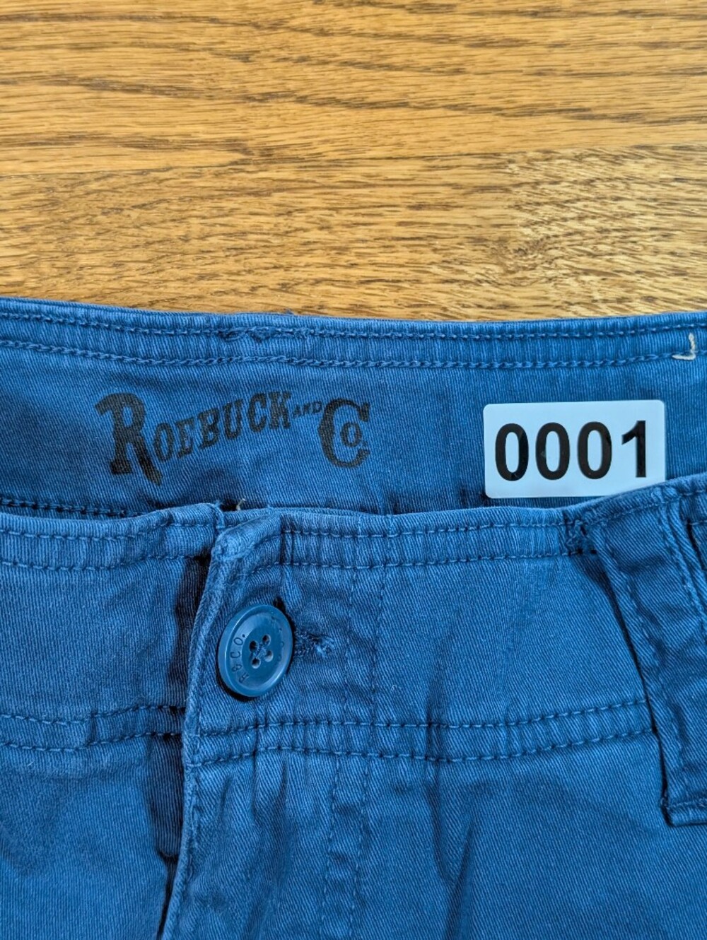 Roebuck & Co Men's Cargo Shorts Dark Blue Cotton Stretch Utility Size 32 - Picture 4 of 6